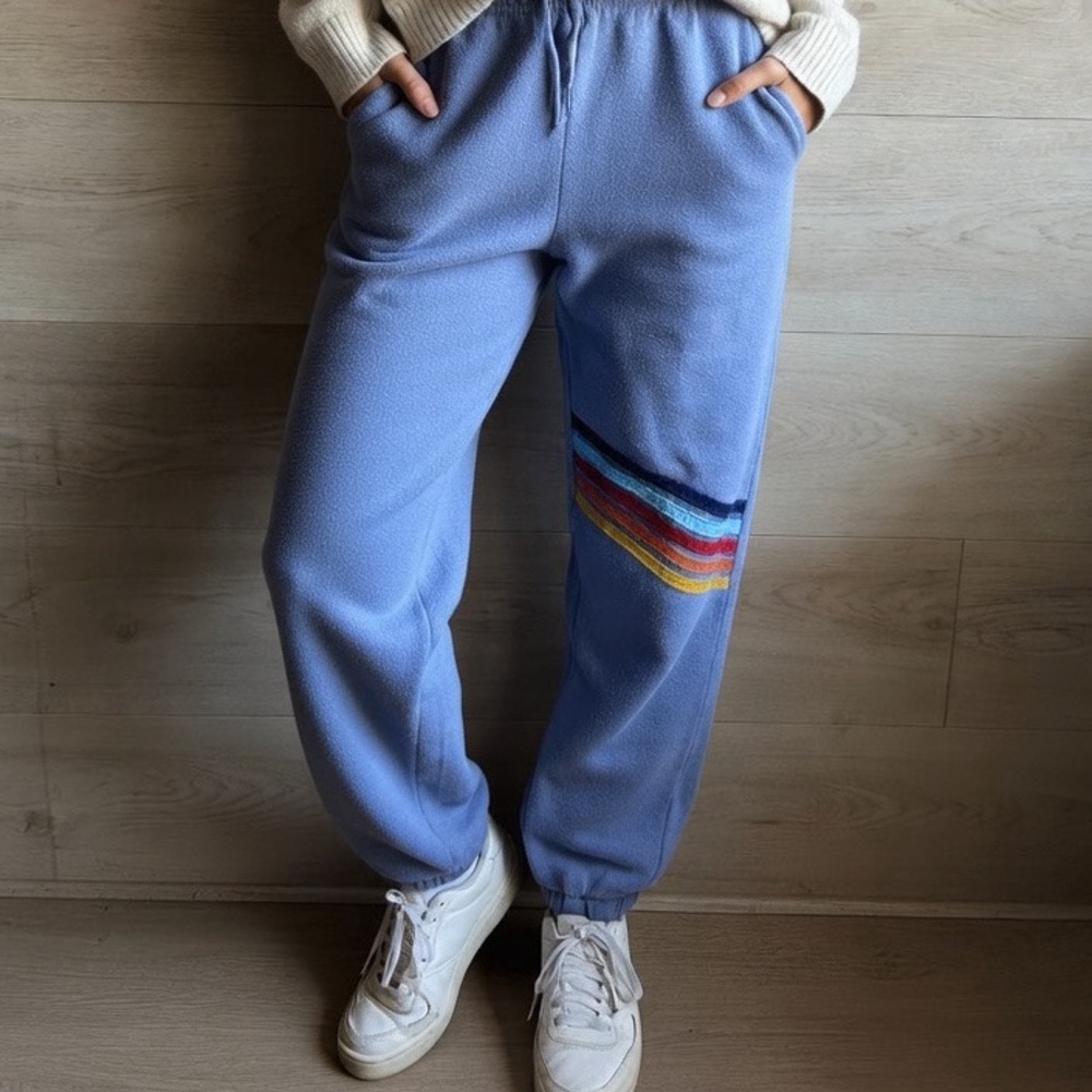 Vanilla Star Retro Rainbow Stripe Joggers Size Medium